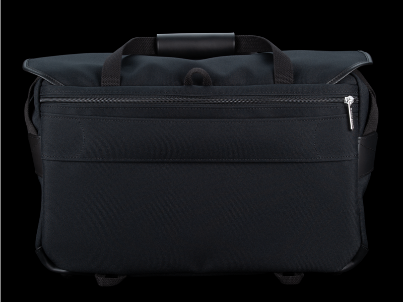 Billingham 555 MKII in Black Fibrenyte/Black Leather Camera/Laptop bag-2