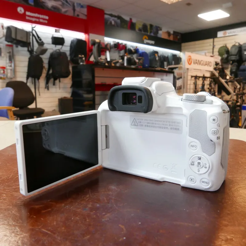 Used Canon R50 + RF 18-45mm IS II - 5000 Actuations - White - 12 Months Warranty-3