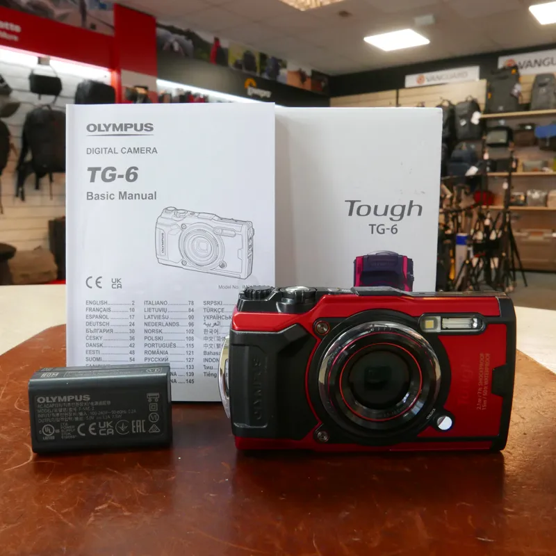 Used Olympus Tough TG-6 Digital Compact - Red - 12 Months Warranty