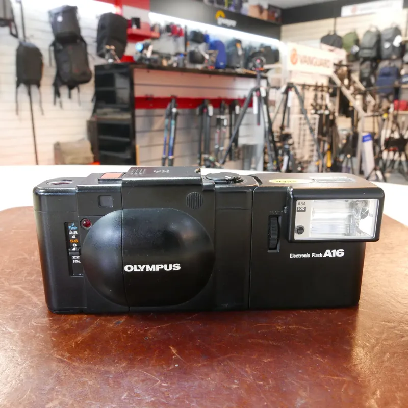 Used Olympus XA Film Compact + A16 Flash - 12 Months Warranty-1