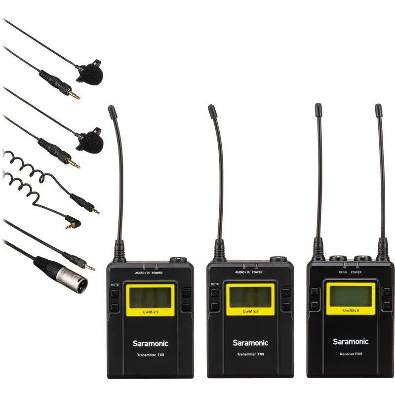 Saramonic UwMic9 Kit 2 2-Person Camera-Mount Wireless Lavalier Microphone System-2