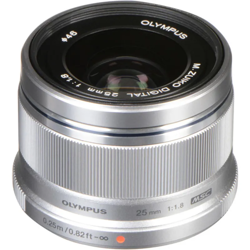 Olympus M.Zuiko Digital 25mm F1.8 Lens - Silver-1