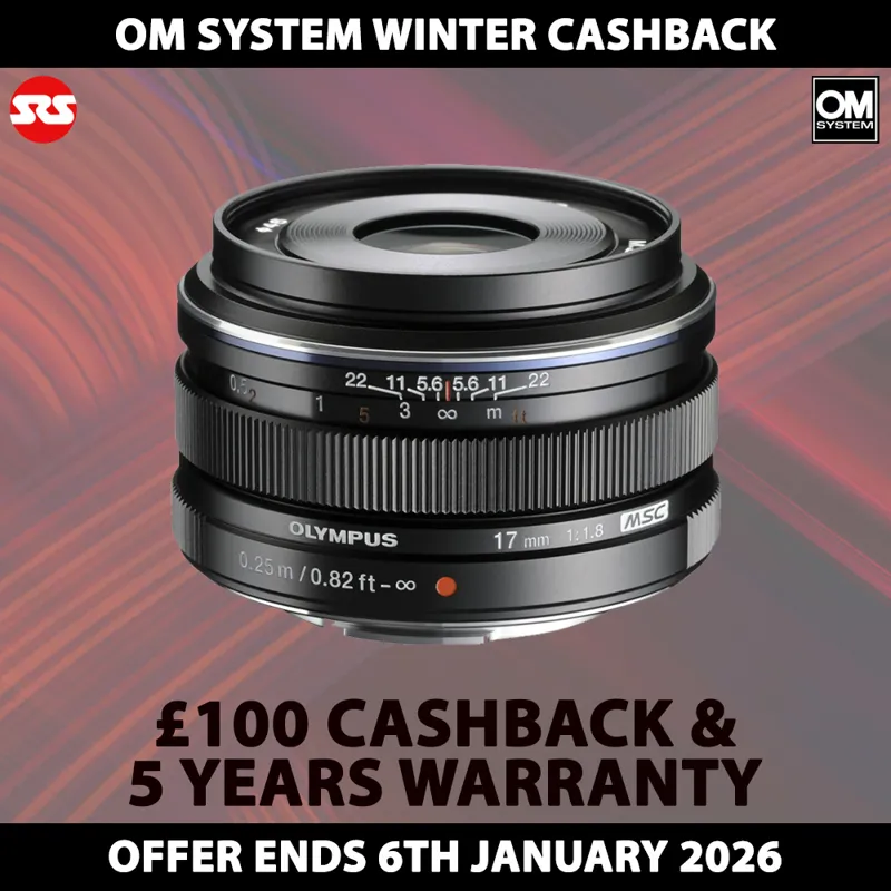 Olympus M.Zuiko Digital 17mm F1.8 Lens - Black