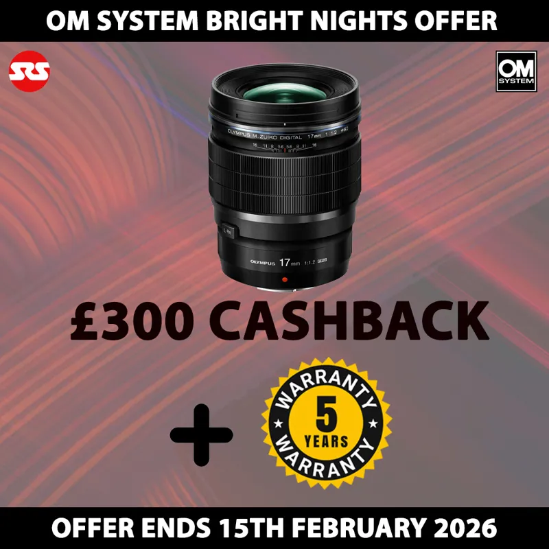 Olympus M.Zuiko Digital ED 17mm F1.2 Pro Lens - CASHBACK AND 5 YEARS WARRANTY!