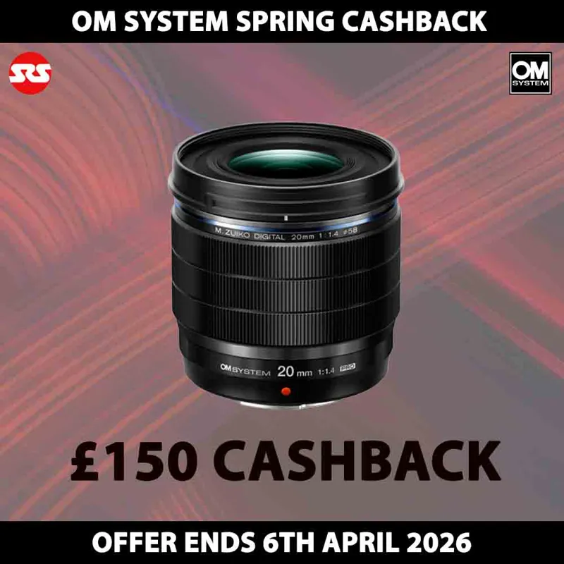 OM System M.Zuiko Digital ED 20mm F1.4 PRO Lens - CASHBACK!