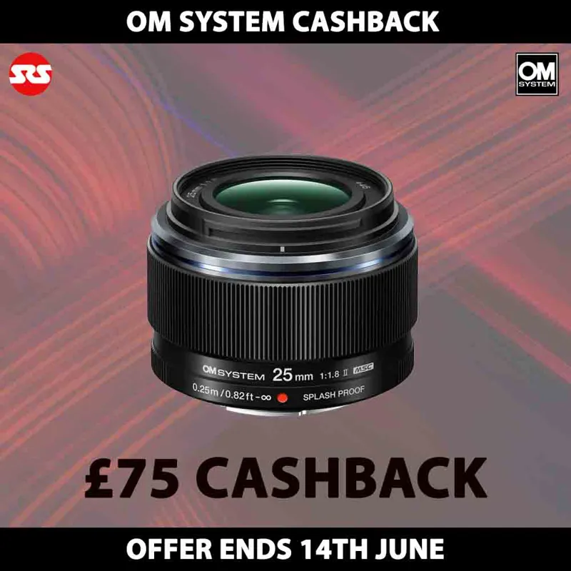 OM System M.Zuiko Digital ED 25mm F1.8 II Lens - CASHBACK!