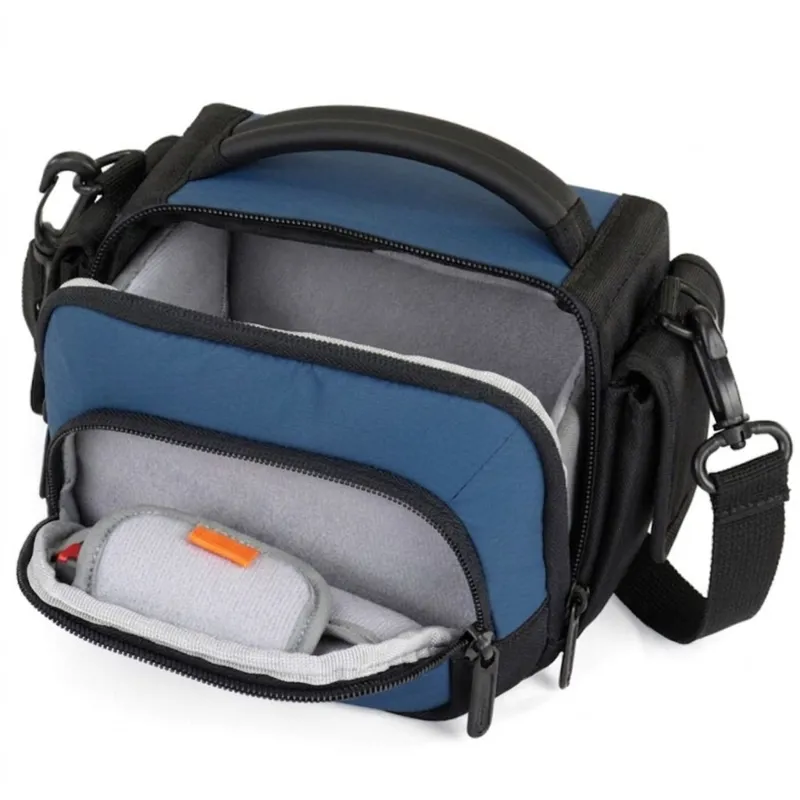 Lowepro Clips 110 Camera or Camcorder Shoulder Bag in Arctic Blue and Black-1