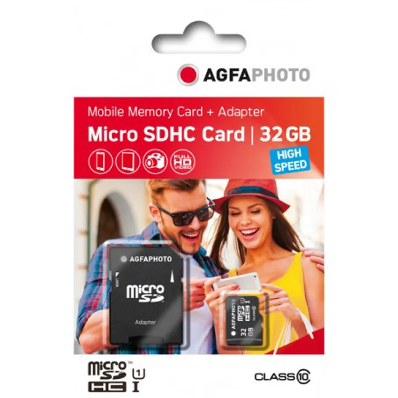 AgfaPhoto 32GB Micro SDHC UHS-1+ Adapter