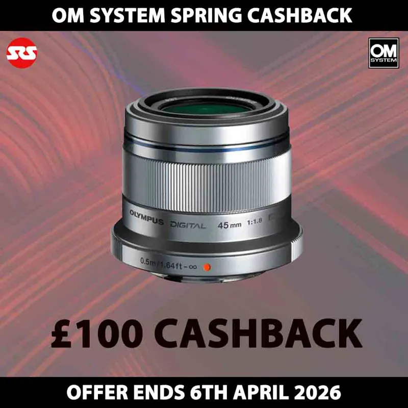 Olympus M.Zuiko Digital ED 45mm F1.8 Lens in Silver - CASHBACK!
