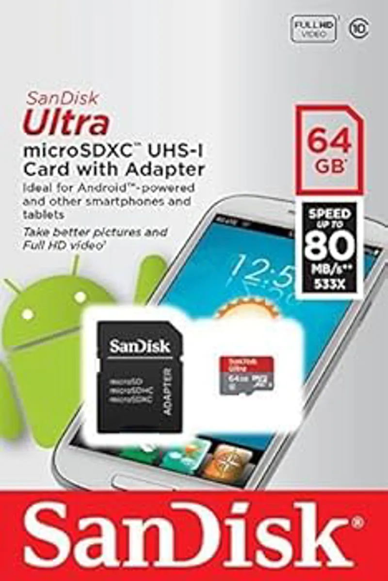 SanDisk Ultra 64GB Micro SDXC Memory Card