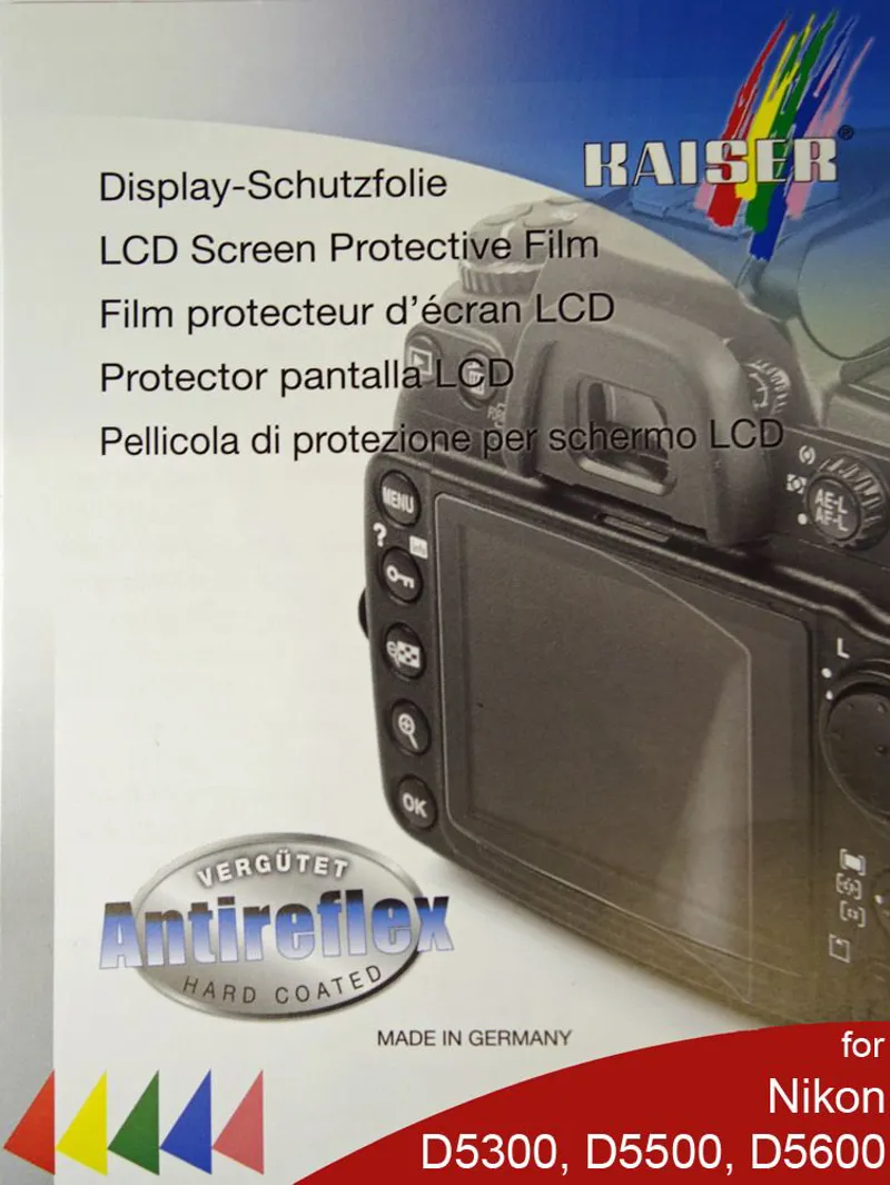 Kaiser LCD Protective Film for Nikon D5300 D5500 and D5600