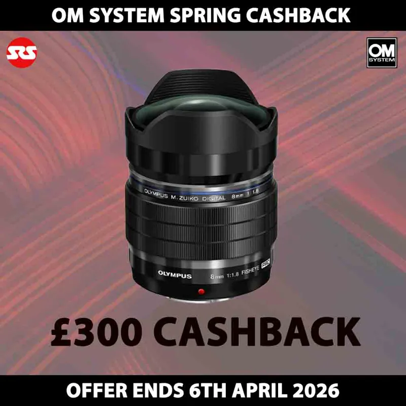 OM System M.Zuiko Digital ED 8mm F1.8 Fisheye Pro Lens - CASHBACK!