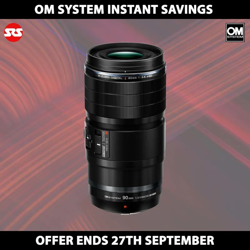 OM System M.Zuiko Digital ED 90mm F3.5 Macro IS PRO Lens - INSTANT SAVING UNTIL 27TH SEPTEMBER