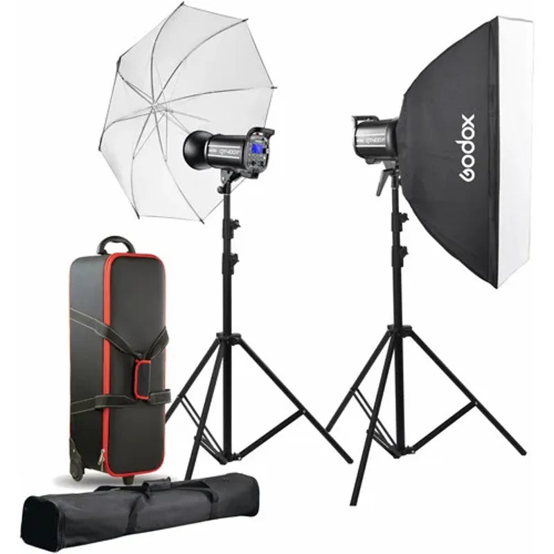 Ex-Display Godox QT400IIM-C - 2 Light Studio flash kit