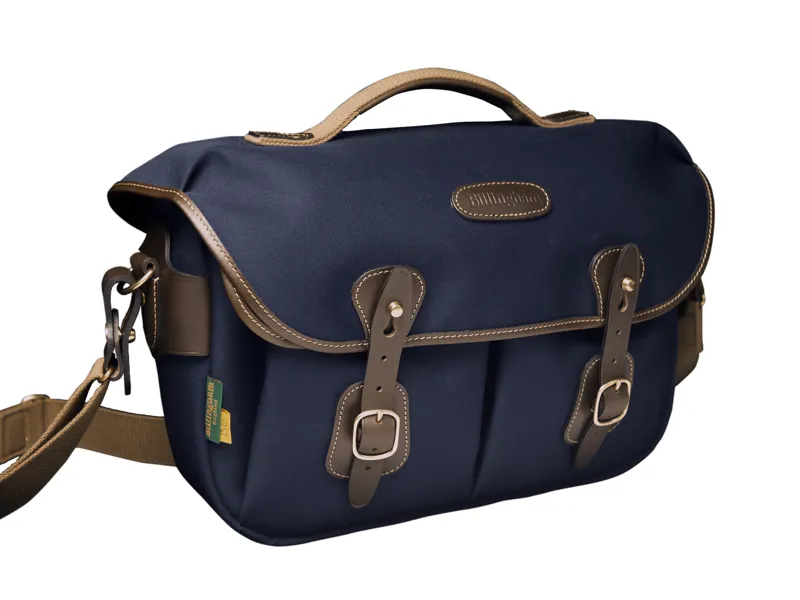 Billingham Hadley Pro 2020 Camera Bag in Navy Canvas / Chocolate Leather
