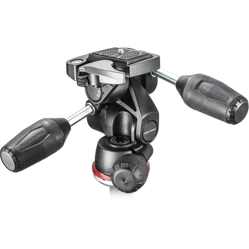 OB Manfrotto MK190X3-3W1 Aluminum Tripod with 804 MK II 3-Way Pan/Tilt Head-4
