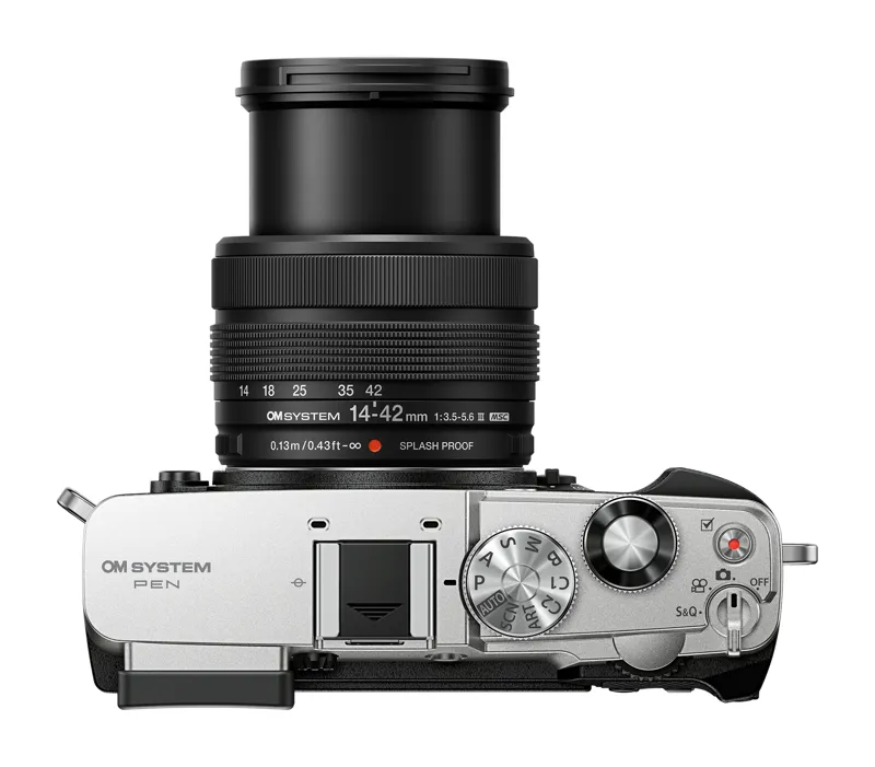OM System Pen Body in Silver with M.Zuiko 14-42mm F3.5-5.6 III Lens - PRE-ORDER DEPOSIT-2