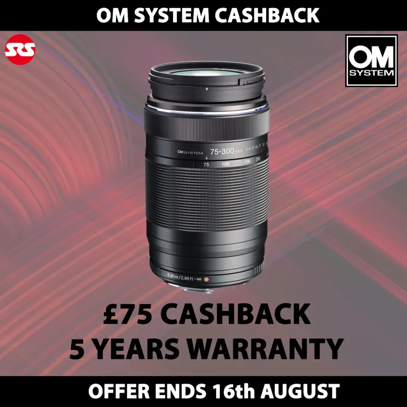 OM System M.Zuiko Digital ED 75-300mm F4.8-6.7 II Lens - CASHBACK!