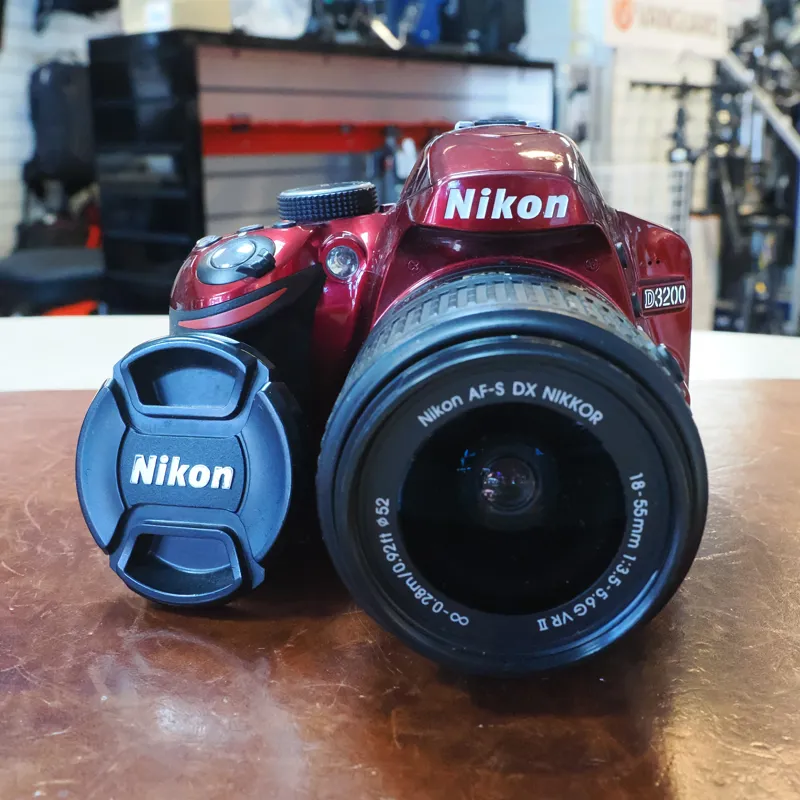 Used Nikon D3200 + 18-55mm G II VR - Red - 4081 Actuations - 12 Months Warranty-1