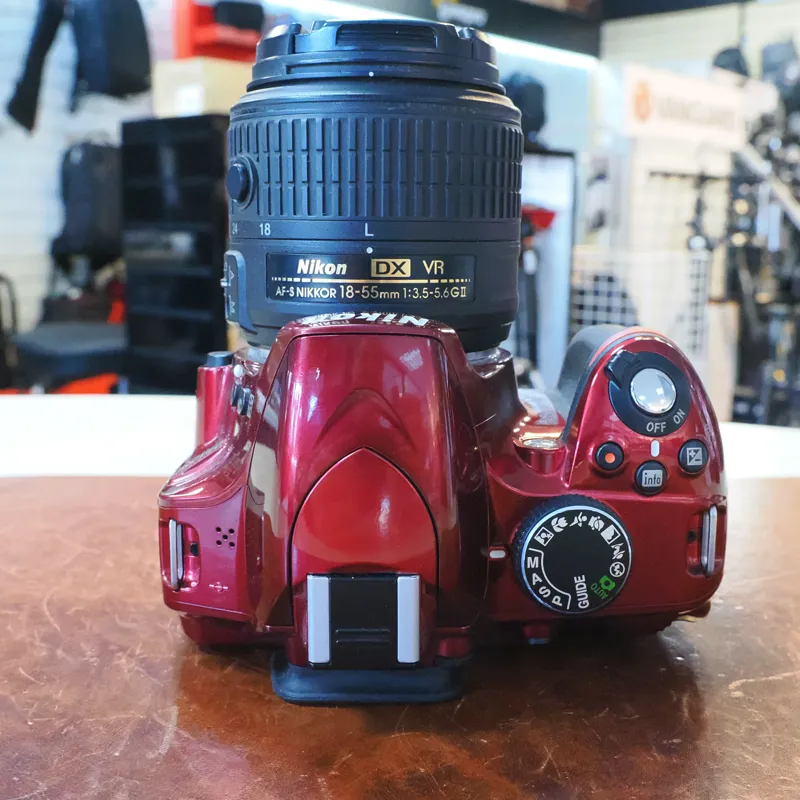 Used Nikon D3200 + 18-55mm G II VR - Red - 4081 Actuations - 12 Months Warranty-3