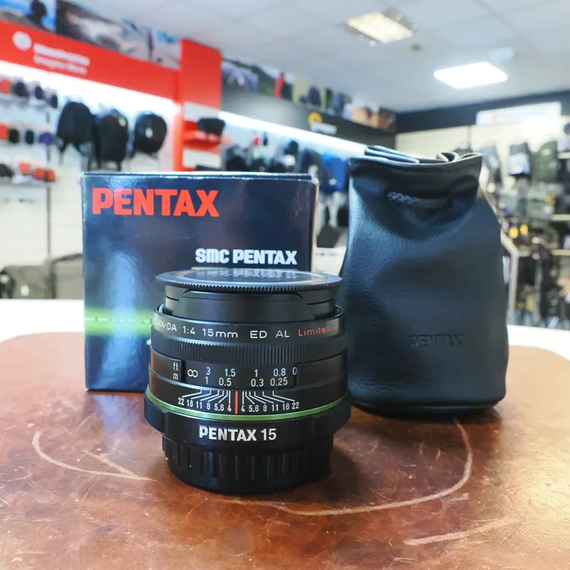 Used Pentax DA 15mm f4 ED AL Ltd - Black - 12 Months Warranty