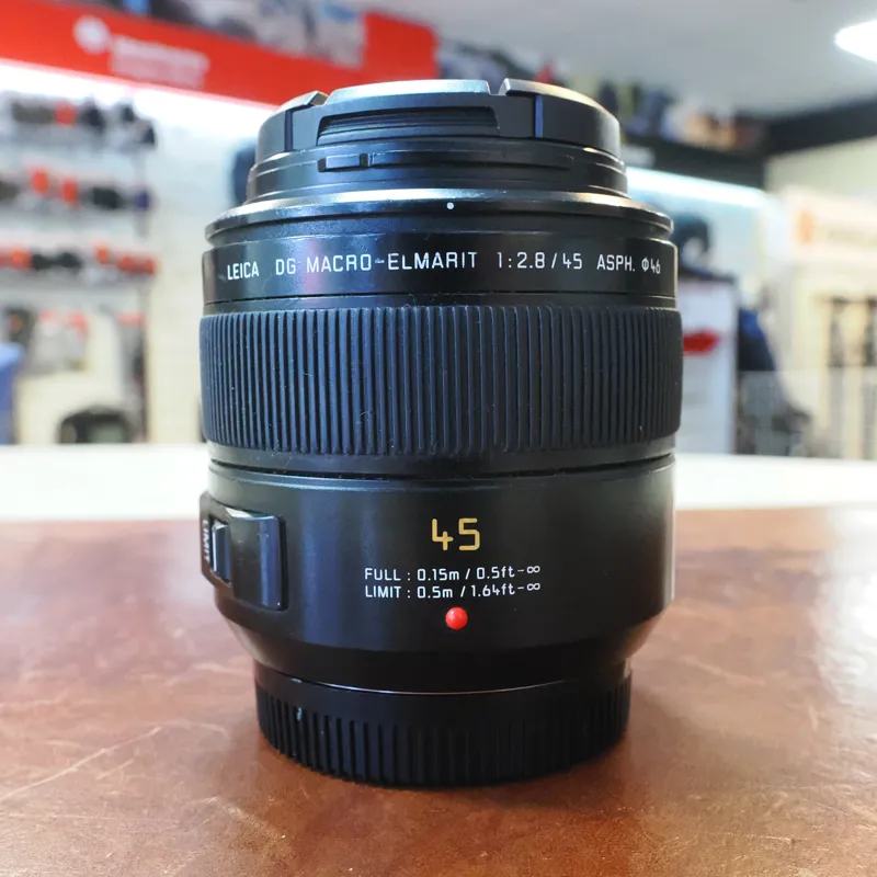 Used Panasonic Leica 45mm Macro Elmarit 12 Months Warranty