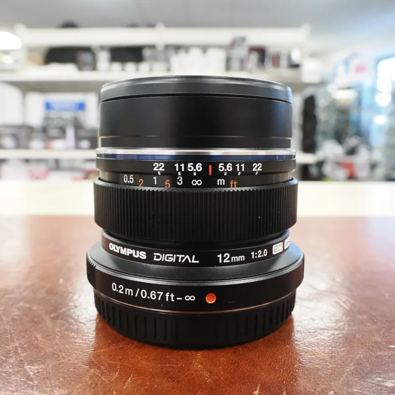 Used Olympus M.Zuiko 12mm f2 - Black - 12 Months Warranty-2