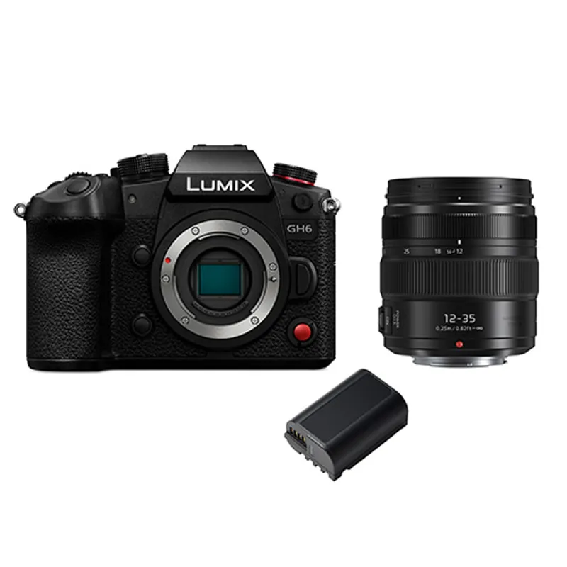 Panasonic Lumix GH6 Camera With 12-35mm F/2.8 II Lens And Battery