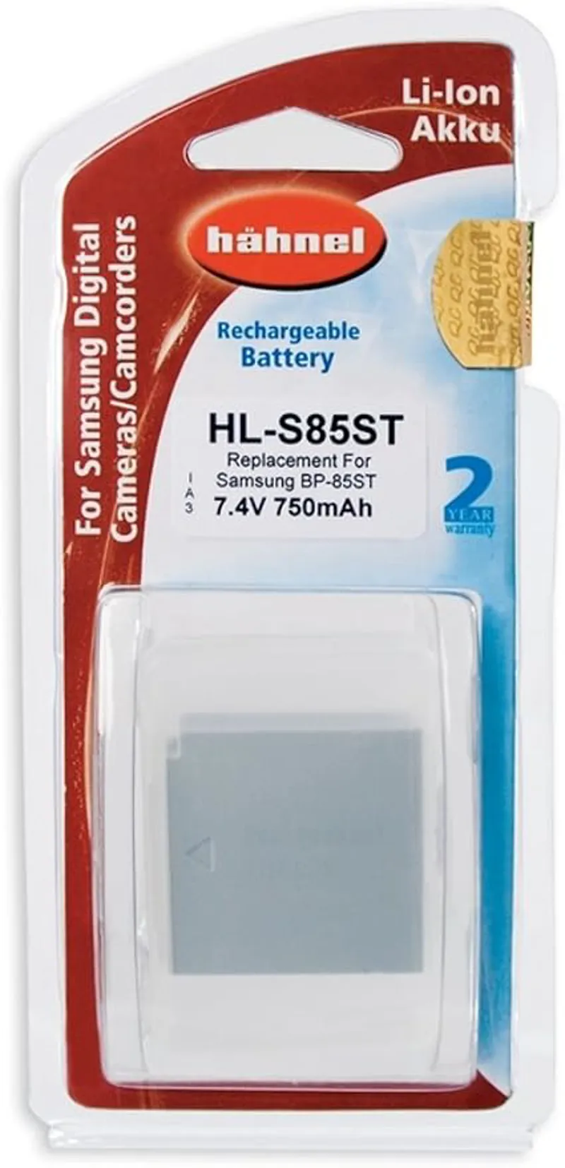 Hahnel HL-S85ST Replacement Battery Samsung BP-85ST
