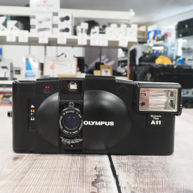 Used Olympus XA2 + A11 Flash - Film - 3 Months Warranty-1