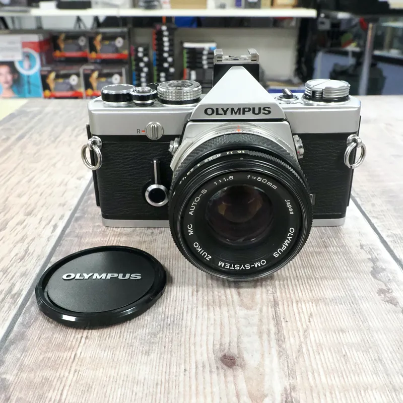 Used Olympus OM-1n + OM 50mm f1.8 - Film - 12 Months Warranty-1