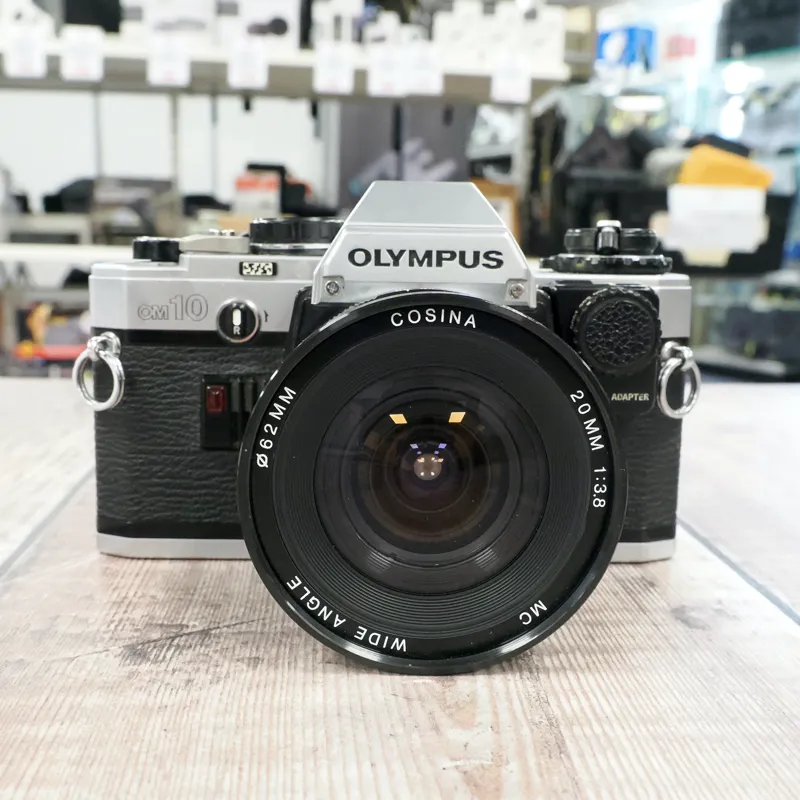 Used Olympus OM-10 + Cosina 20mm f3.8 + Manual Adaptor - 12 Months Warranty-1