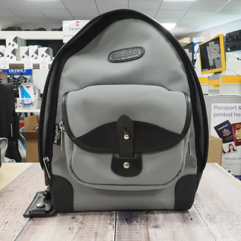 Used Billingham 35 Rucksack - Grey/Black Leather - 12 Months Warranty