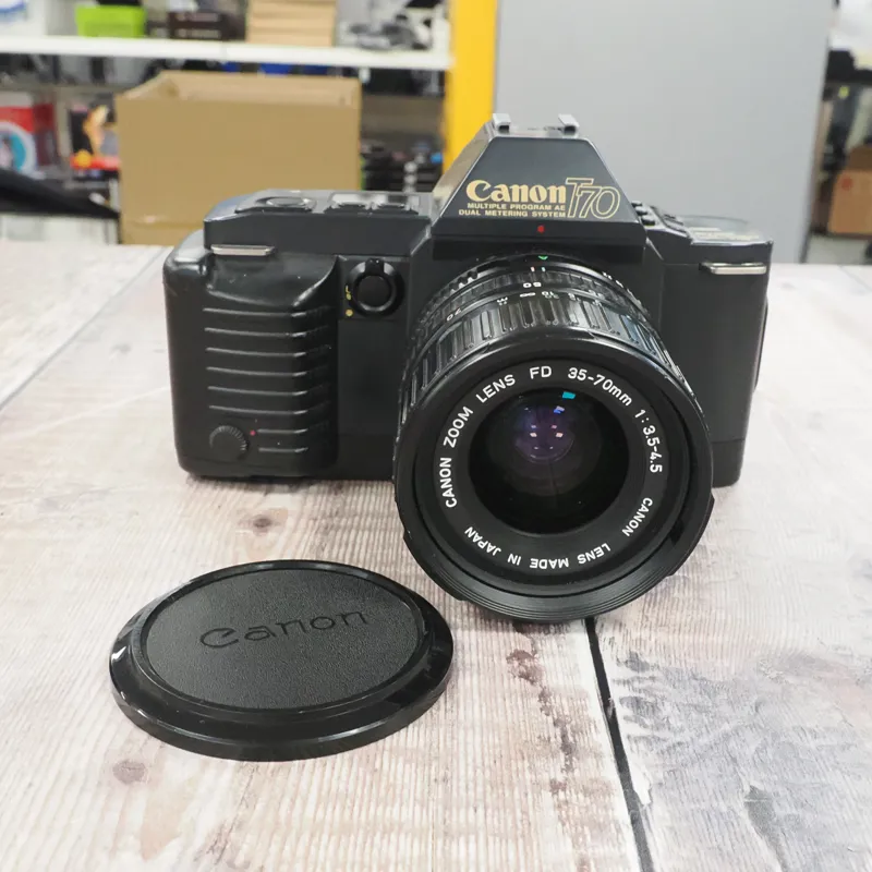 Used Canon T70 + FD 35-70mm f3.5-4.5 - Film - 12 Months Warranty