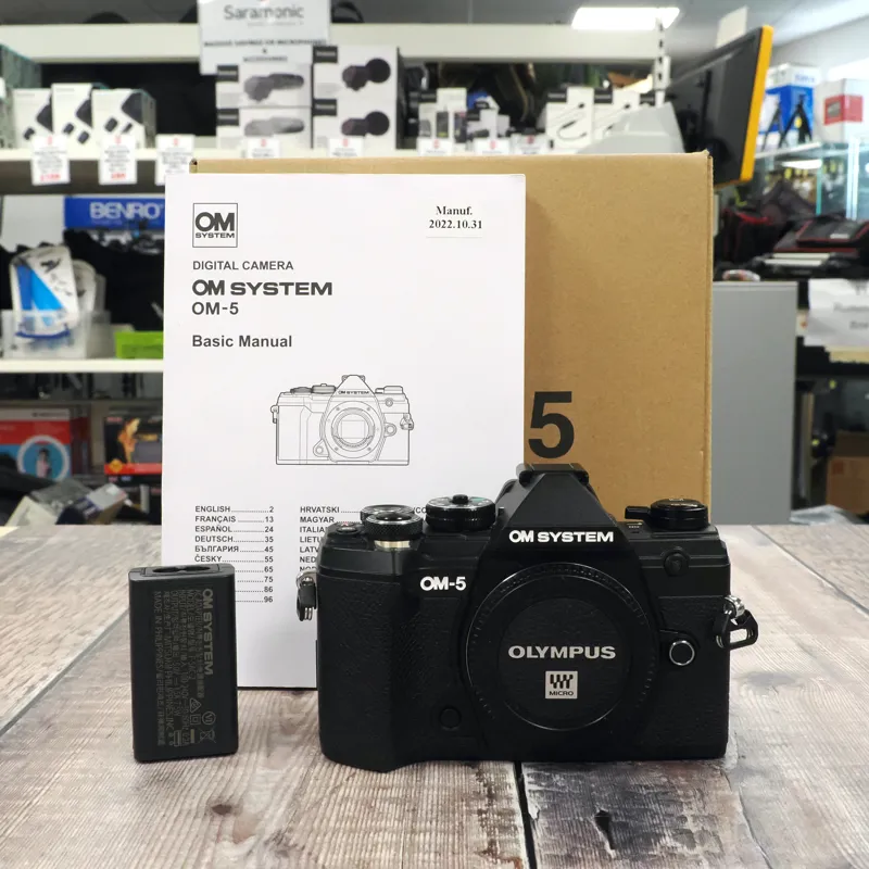 Used OM System OM-5 Body - Black - 1005 Actuations - 12 Months Warranty