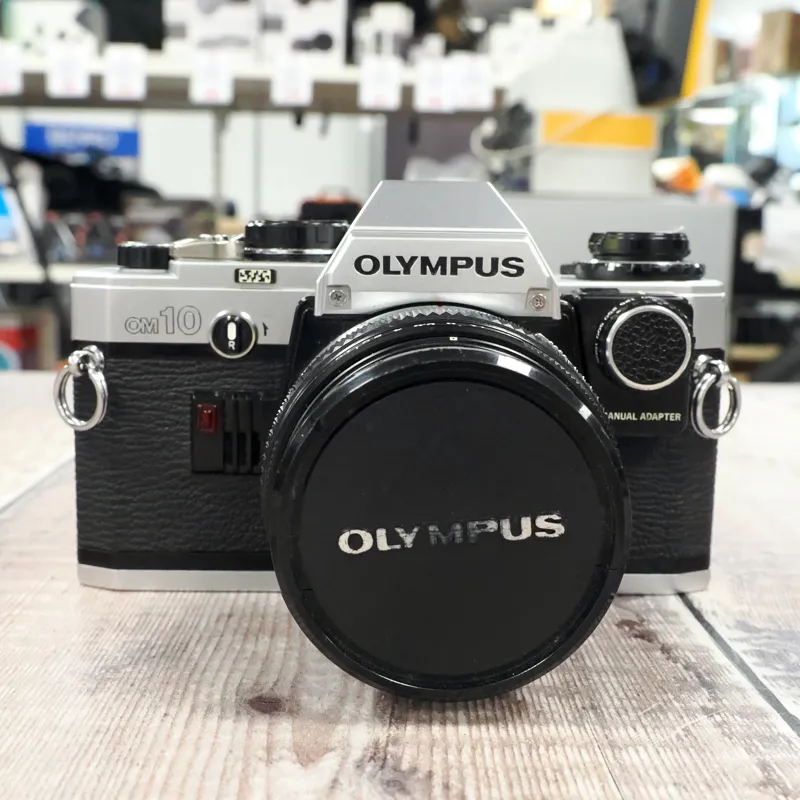 Used Olympus OM-10 + 50mm + Manual Adapter - Film - 12 Months Warranty-1