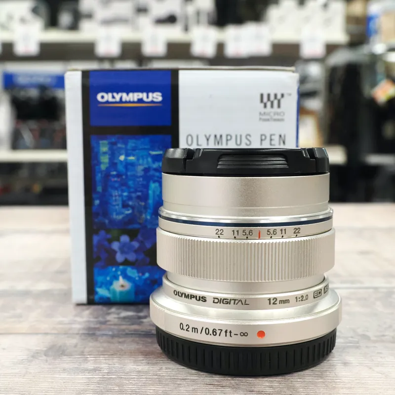 Used Olympus M.Zuiko 12mm f2 - Silver - 12 Months Warranty