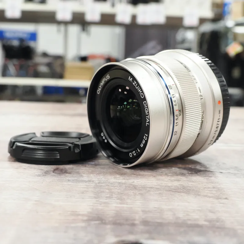 Used Olympus M.Zuiko 12mm f2 - Silver - 12 Months Warranty-2