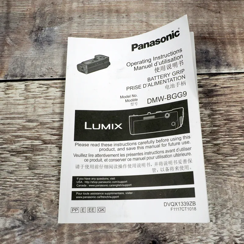 Used Panasonic DMW-BCG9 Grip for G9 - 12 Months Warranty-5