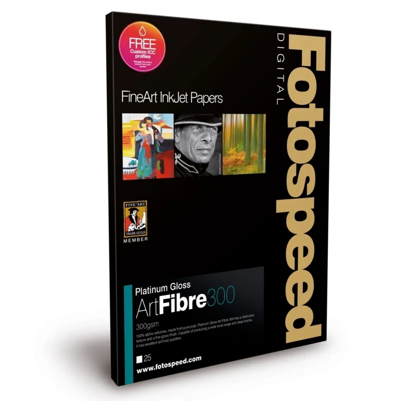 Fotospeed Platinum Gloss Art Fibre 300 Photo Paper - A3 25 Sheets