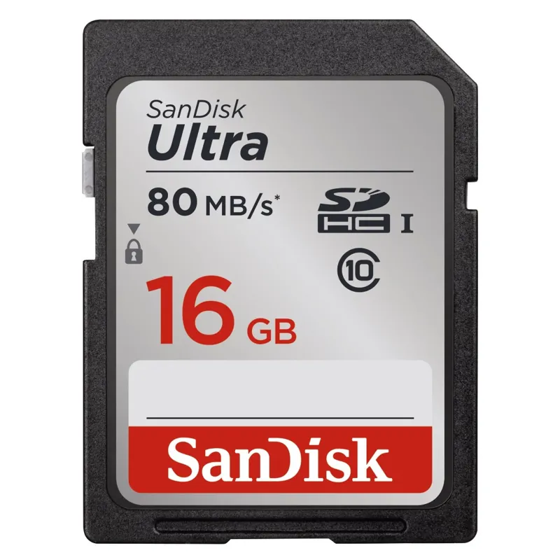 SanDisk Ultra 16GB SDHC Memory Card 80mbs