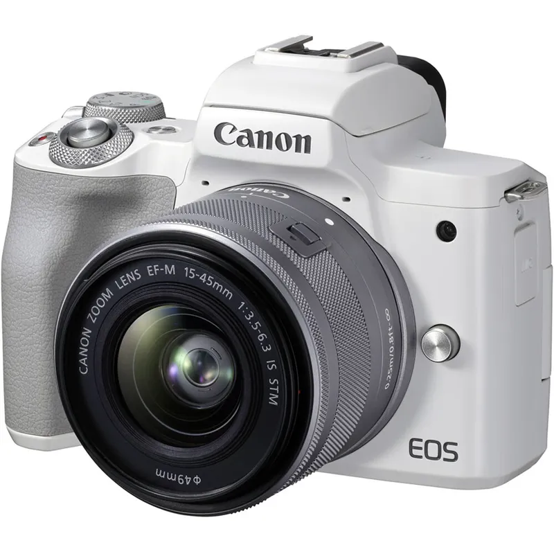 Canon EOS M50 Mark II Digital Camera with EF-M 15-45mm Lens - White