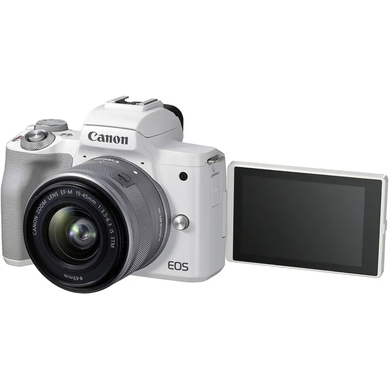 Canon EOS M50 Mark II Digital Camera with EF-M 15-45mm Lens - White-4