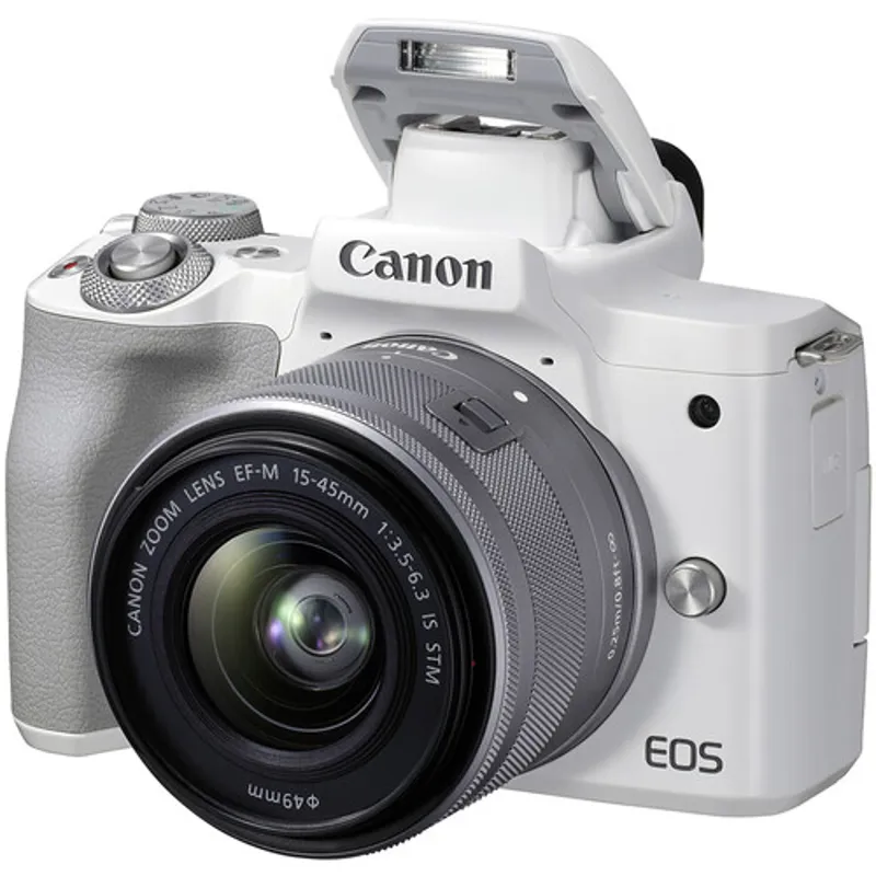 Canon EOS M50 Mark II Digital Camera with EF-M 15-45mm Lens - White-8