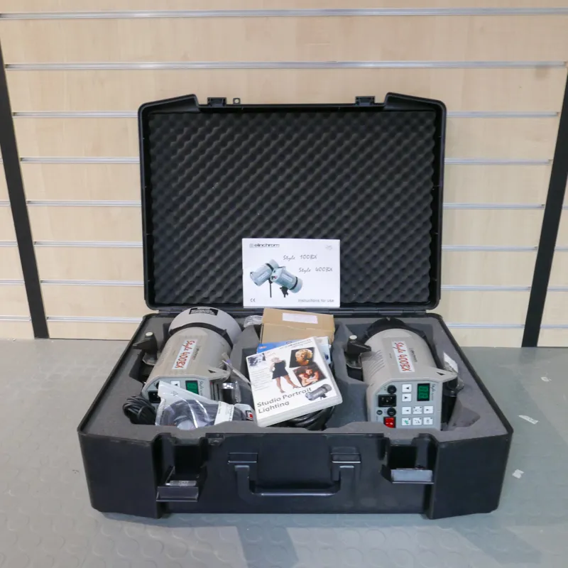 Used Elinchrom Style 400BX Twin Head Lighting Kit  - 1 YEAR GTEE-4
