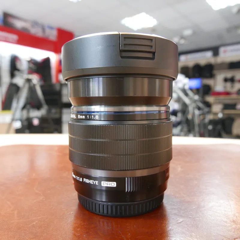 Used Olympus M Zuiko Pro 8mm f1.8 Fisheye lens - 1 YEAR GTEE-1