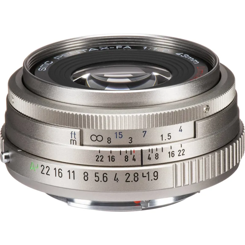 Pentax FA 43mm F1.9 Limited Lens in Silver