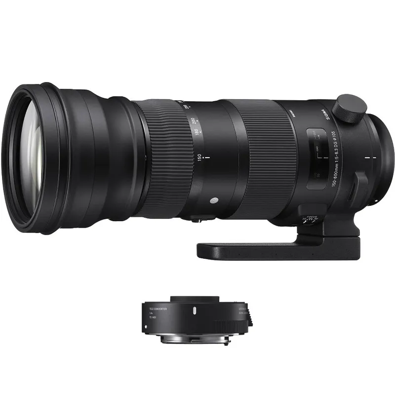 Sigma 150-600mm F5-6.3 DG HSM OS SPORT Lens with TC-1401 1.4x 