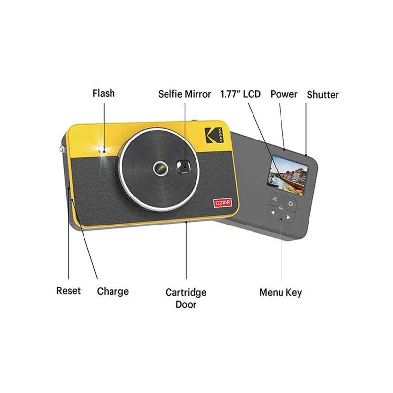Kodak Mini Shot Combo 2 Retro Camera and Printer YELLOW-1