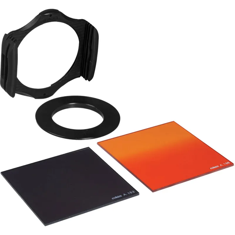 Cokin Snap A Series Filter Holder + 49mm Ring + ND4 and Sunset Filters